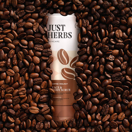 Just Herbs Coffee Body Scrub Walnut Exfoliating Detan Face & Body Scrub For Men & Women 100 Ml