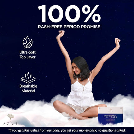 Azah Sanitary Pads for Women XXXL Night Pads