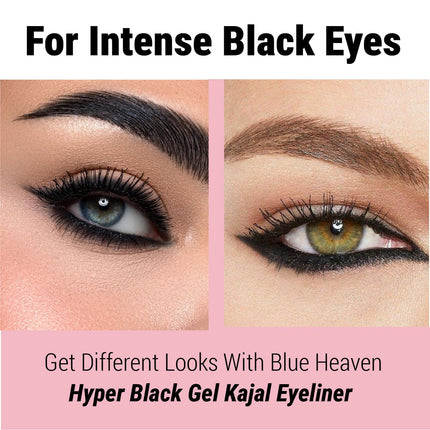 Blue Heaven Hyper Black Gel Kajal Eyeliner Enriched with Vitamin E & Almond Oil-1.5g
