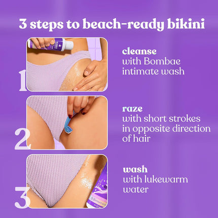 Bombae bikini razor women | Hair removal razor Pack of 2