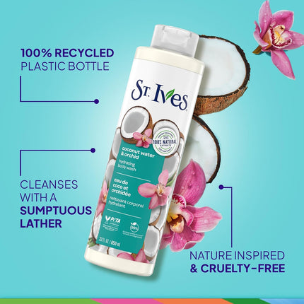 St. Ives Unilever Hydrating Body Wash Coconut Water & Orchid-650ml