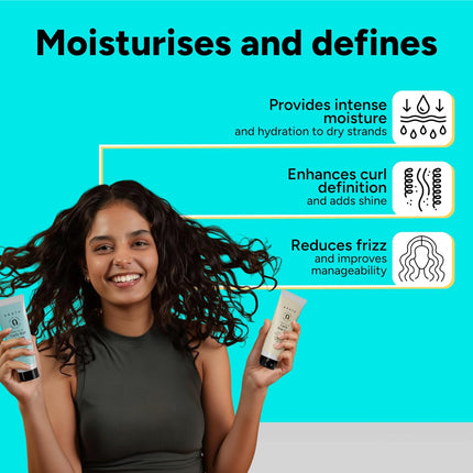 Arata Curl Styling Hair cream Combo (Mini) For Curly, Frizzy & Dry Hair-(50ml +50ml)