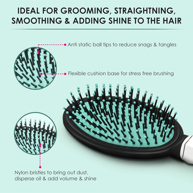 AGARO Classic Cushion Hair Brush with Strong & flexible nylon bristles