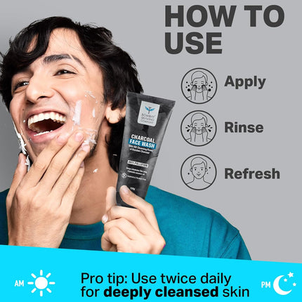 BOMBAY SHAVING COMPANY Charcoal Facewash for Men | 150g x 2