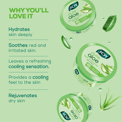 Joy Pure Aloe Light Moisturiser Skin Cream for Face, Hands & Body (500ml)