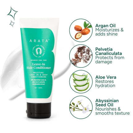 Arata Curl Leave-In Conditioner For Dry, Frizzy, Wavy, Curly Hair-100ml