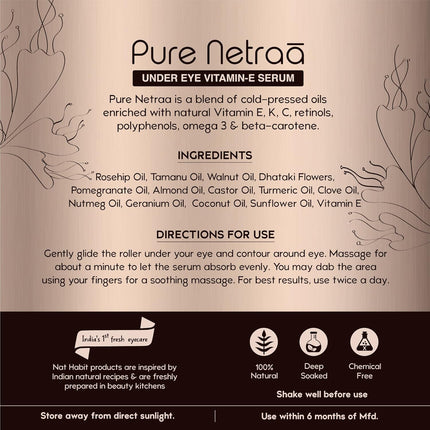 Nat Habit Pure Netraa Under Eye Serum (9.2 ml)
