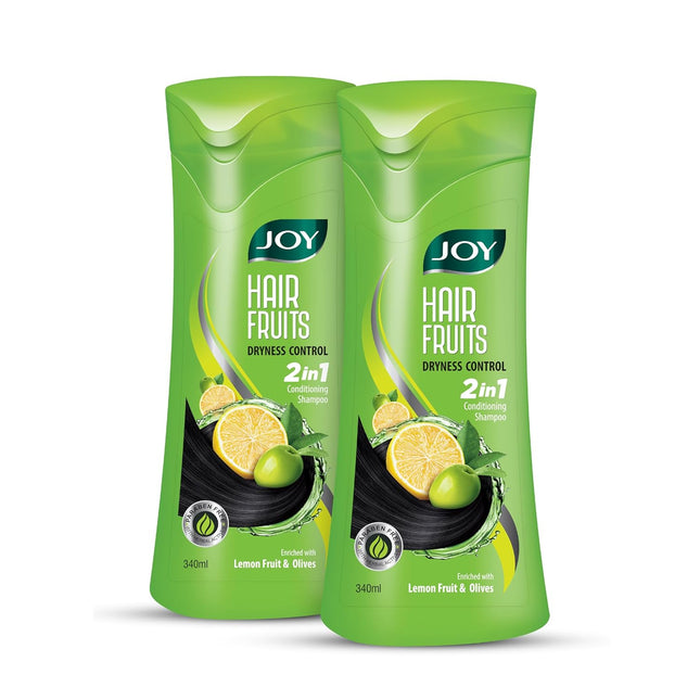 Joy Lemon & Olives Hair Dryness Control Conditioning Shampoo (340ml x 2)