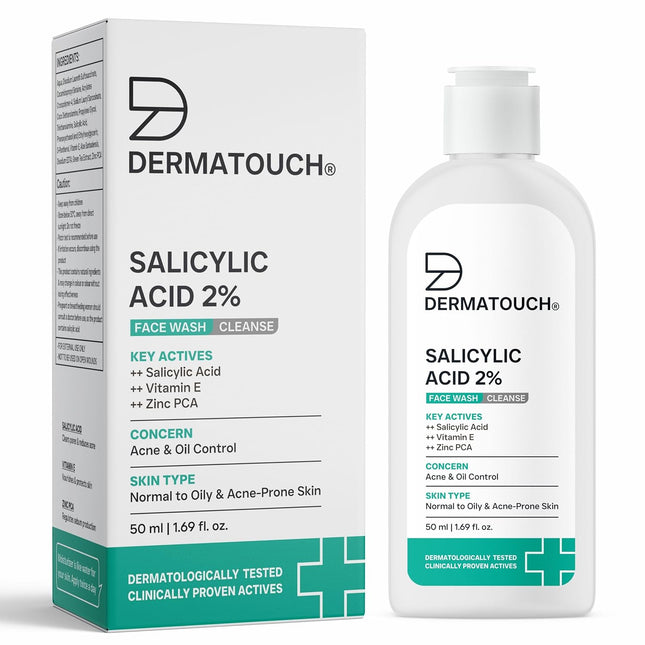 DERMATOUCH Salicylic Acid 2% Face Wash | For Acne & Oil Control | 50ml