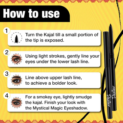 Dazller Kreamy Kajal Creamy Matte Finish 0.7g- Pack of 2