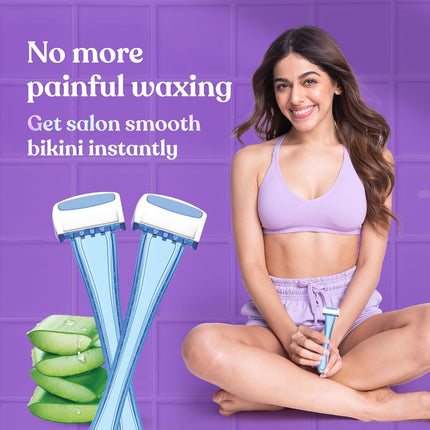 Bombae bikini razor women | Hair removal razor Pack of 2