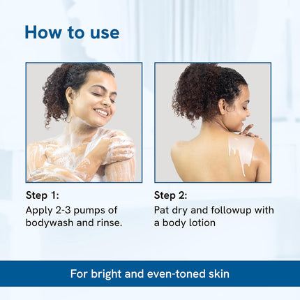 Be Bodywise 5% Niacinamide Brightening Body Wash With Aloe vera, Vitamin B3 & E | 700ml