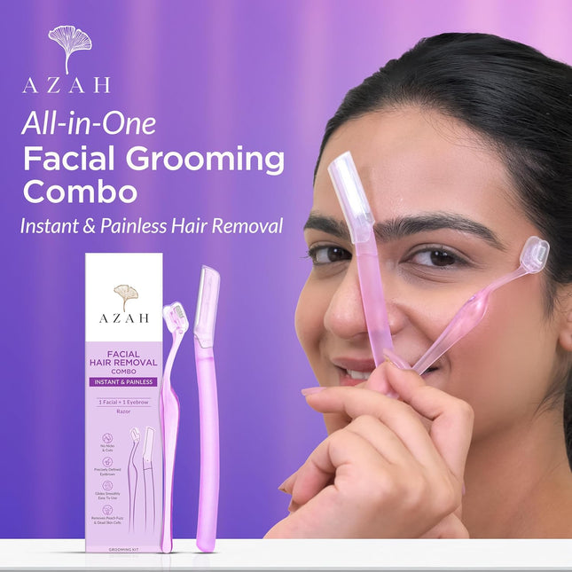 Azah Face & Eyebrow Razor Combo Facial Hair Removal Pack of 1