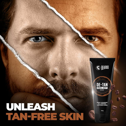 Beardo DeTan Peel off Face Mask for Men, 100g | Coffee
