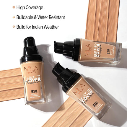 Mila Beauté Built to Cover Liquid Foundation -30ml