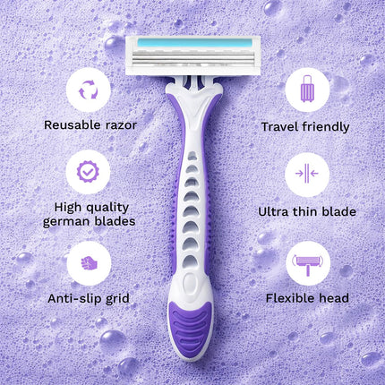 FURR Disposable Body Hair Removal Shaving Razor - 5 Razor