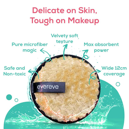 Evereve Multipurpose Double-Sided Round and Washable Makeup Remover Pads -Pack of 2