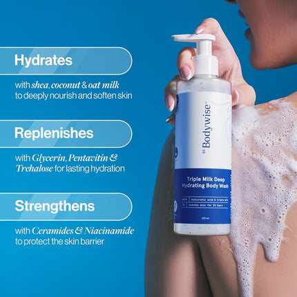 Be Bodywise Triple Milk Deep Moisturizing Body Wash 250ml