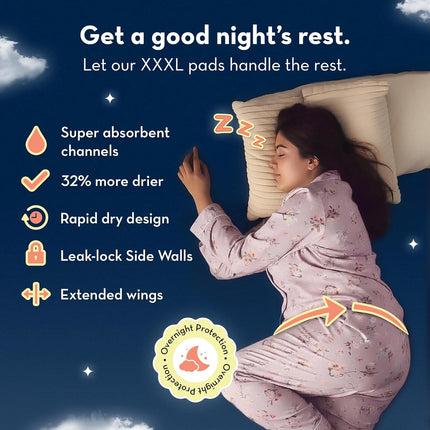 Plush Ultra-Thin 10 XXXL - 410mm Cotton Sanitary Pads