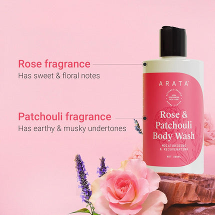 Arata Rose & Patchouli Body Wash for Men & Women-300ml