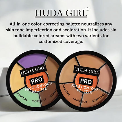 HUDA GIRL Matte 3 In 1 Makeup Palette Warms Concealer All Skin Types