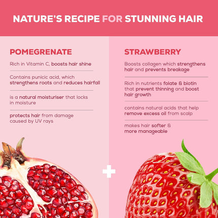 Joy Hair Fruits Hairfall Defense Conditioning Shampoo, Enriched with Pomegranate and Strawberry-340ml