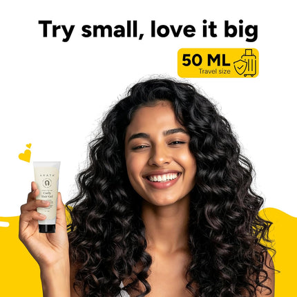 Arata Curl Hair Gel For Frizzy, Wavy, Curly Hair -50ml