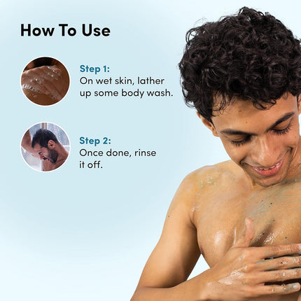 Man Matters 3 in 1 Action Charcoal & Menthol Body Wash  5% Niacinamide