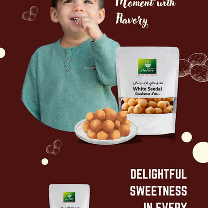 Flavory White Seedai (South Indian Savory Snack), Traditional Rice Flour Snack with Sesame Seeds, Crispy & Savory, 100g