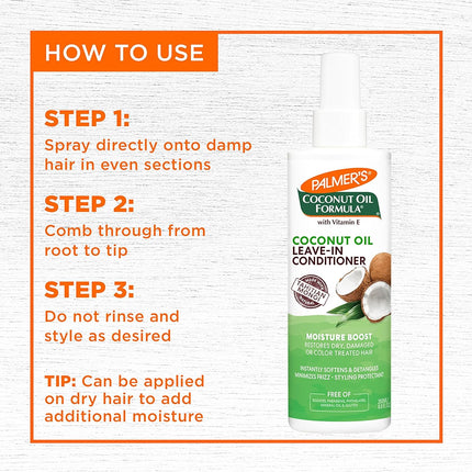 Palmer's Coconut Oil Leave-In Conditioner Spray For Moisture Boost-250ml