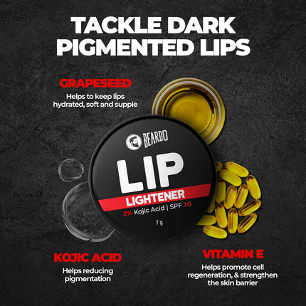 Beardo Lip Lightener for Men with Kojic Acid & SPF 30, 7g