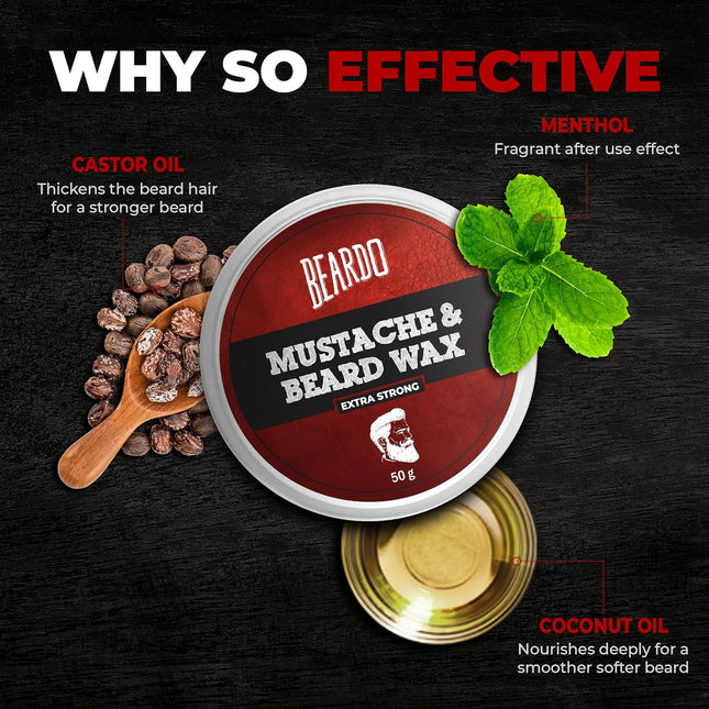 Beardo Beard and Mustache Wax, 50 gm
