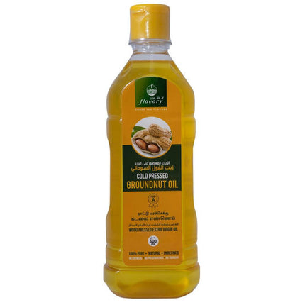 Flavory Cold Pressed Groundnut Oil, Pure & Natural Cooking Oil, Rich in Flavor and Nutrients, 500ml