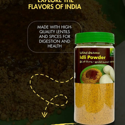 Flavory Idli Milagai Podi, Authentic South Indian Spice Blend, Gluten-Free & Flavorful, Perfect for Idlis and Dosas, 250g