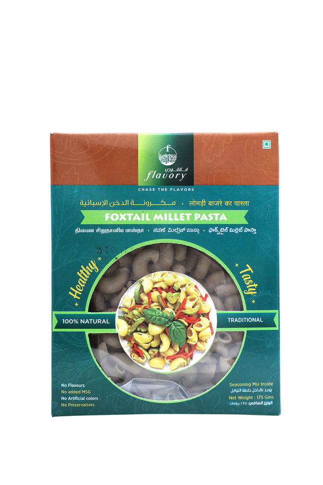Flavory Foxtail Millet Pasta, Healthy Yet Easy to Prepare, Gluten-Free & Nutrient-Rich, High in Fiber & Protein, 180g