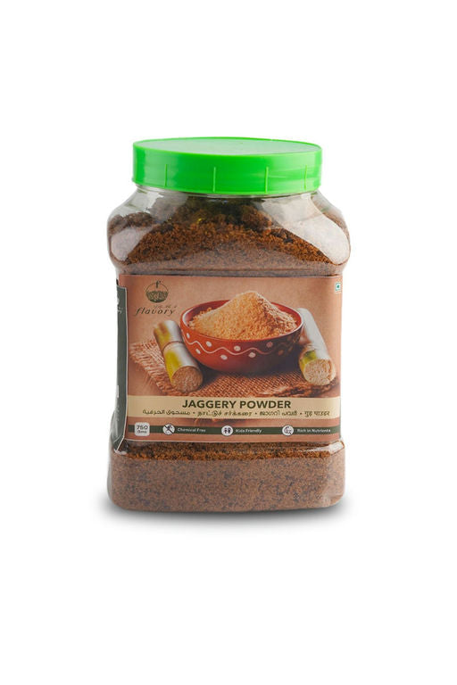 Flavory Jaggery Powder (Nattu Sarkarai), Pure & Natural Sweetener, 750g Jar