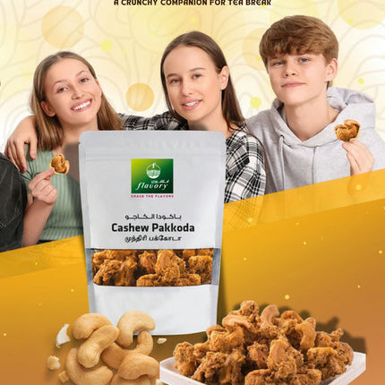 Flavory Cashew Pakkoda (South Indian Savory Snack), Crispy Snack Made with Cashews, Gram Flour & Spices, 100g