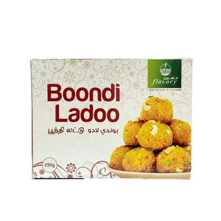 Flavory Boondi Laddu, Traditional Indian Sweet Made with Crispy Boondi and Pure Ghee, Soft & Sweet, 250g