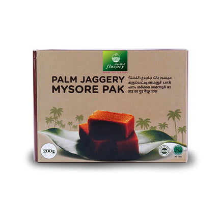 Flavory Palm Jaggery Mysore Pak, Made with Natural Palm Jaggery and Pure Ghee, Traditional Indian Sweet, 200g