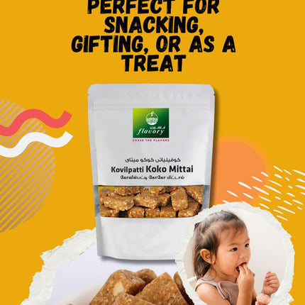 Flavory Kovilpatti Coco Mittai (Manila Mittai), Traditional South Indian Coconut Candy, Sweet & Flavorful, 100g