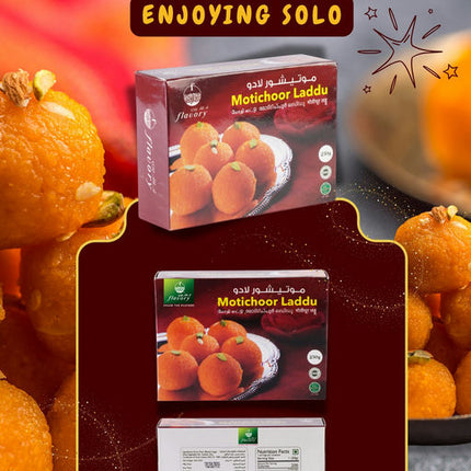Flavory Mothichoor Laddu, Traditional Indian Sweet Made with Finest Ingredients, Soft & Sweet, 250g
