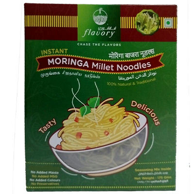 Flavory Moringa Millet Noodles, Healthy Yet Easy to Prepare, Gluten-Free & Nutrient-Rich, High in Fiber & Protein, 175g