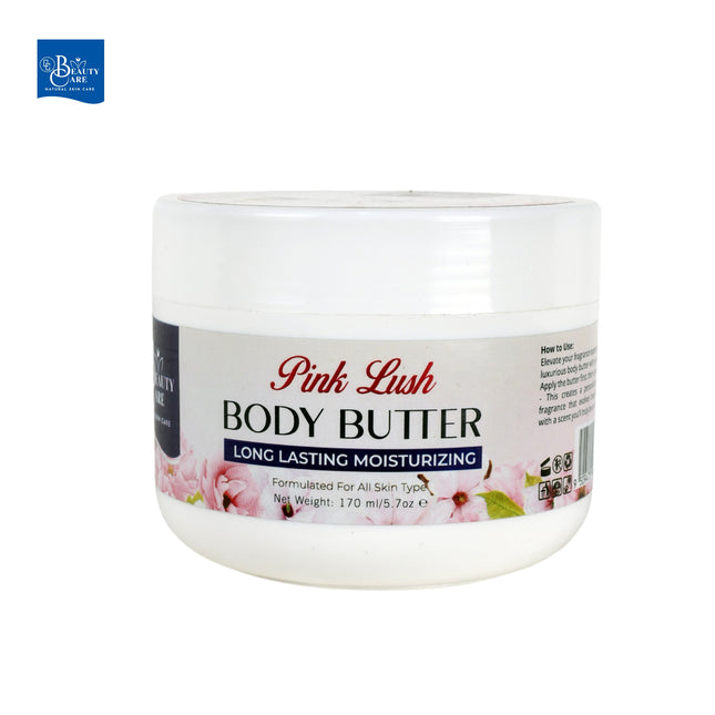GC Beauty Care Body Butter – Pink Lush (170ml / 5.7oz) Long-Lasting Moisturizer for All Skin Types – Deep Cleansing & pH Balanced (5,5–6,5)