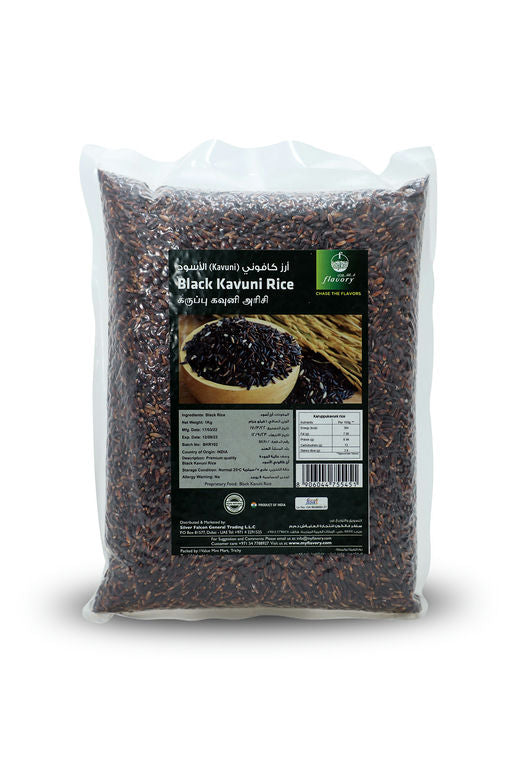 Flavory Black Kavuni Rice, Pure & Natural Heirloom Rice, 1kg
