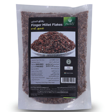 Flavory Finger Millet Flakes, Nutritious and Wholesome Traditional South Indian Ingredient, Rich in Fiber and Calcium, Ideal for Healthy Breakfast, Porridge & Snacks, 250g