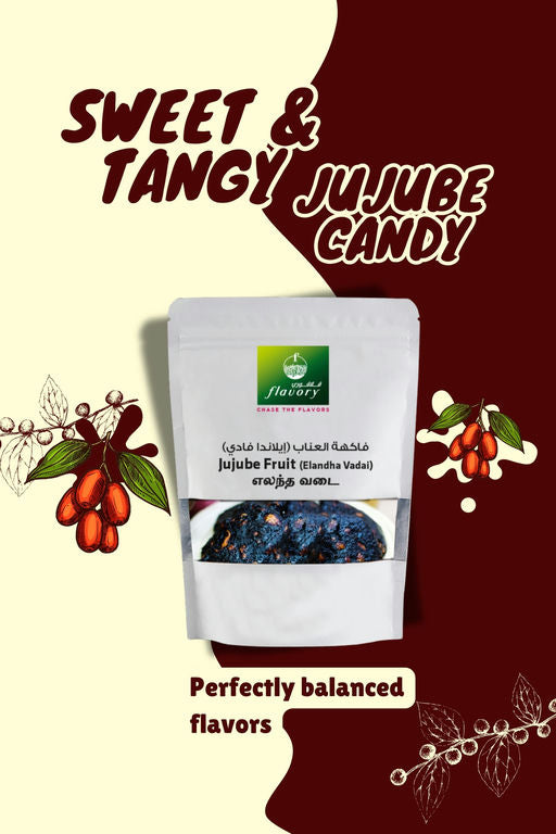 Flavory Jujube Candy (Elandha Vadai), Traditional South Indian Sweet Made with Jujube Fruit & Spices, 100g