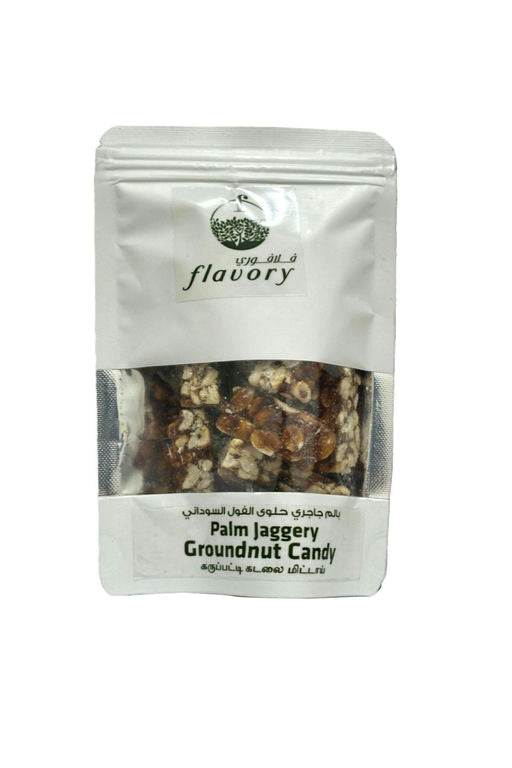 Flavory Palm Jaggery (Karupatti) Groundnut Candy, Traditional South Indian Sweet Made with Peanuts & Palm Jaggery, Healthy & Flavorful, 100g