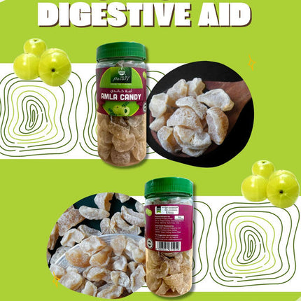 Flavory Healthy Amla Candy, Sweet & Tangy Indian Snack Made with Amla (Indian Gooseberry), Sugar & Spices, 500g