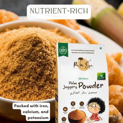 Flavory Palm Jaggery (Karupatti) Powder, Pure & Natural Sweetener, 500g