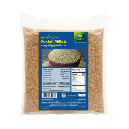Flavory Foxtail Millet (Thinai), Pure & Natural Whole Grain, High in Fiber & Nutrients, 500g